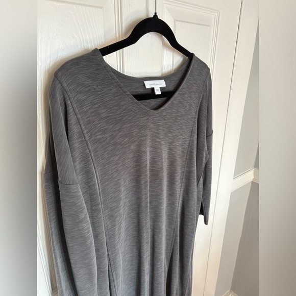 Pure Jill Sand-Washed Slub Knit Midi Dress – Size M – Effortless Coastal Chic - Picture 6 of 13